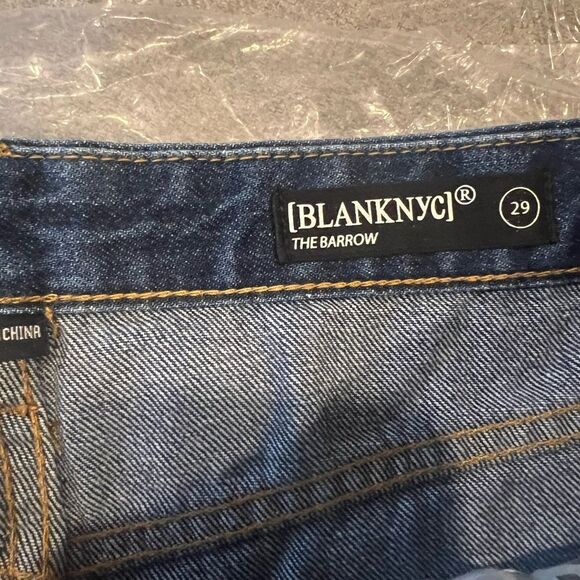 NWT Blank NYC The Barrow Vintage high rise distressed denim shorts size 29 - Picture 8 of 11